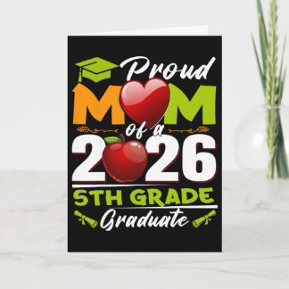 Tarjeta Orgullosa Madre De Graduado De 5to Grado 2026 Día 