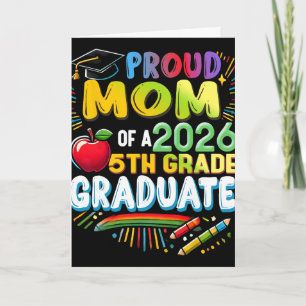 Tarjeta Orgullosa Madre de Graduado de 5to Grado 2026 Día 
