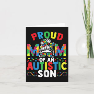 Tarjeta Orgullosa Madre De Hijo Autista Desordenado Autism