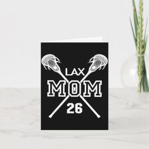 Tarjeta Orgullosa madre de lacrosse #26 jugador de lax núm