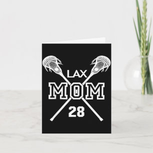 Tarjeta Orgullosa madre de lacrosse #28 jugador de lax núm
