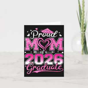 Tarjeta Orgullosa madre de un estudiante de último año pro