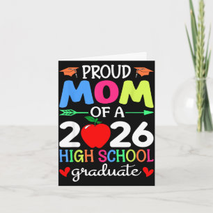Tarjeta Orgullosa madre de un graduado de secundaria de 20