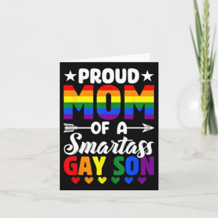 Tarjeta Orgullosa Madre De Un Hijo Gay Inteligente Bandera