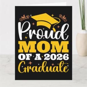 Tarjeta Orgullosa Madre De Un Título Personalizado De Grad
