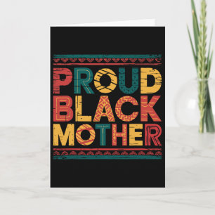 Tarjeta Orgullosa Madre Negra Afro Melanina Mamá Droga Día