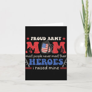 Tarjeta Orgullosa madre veterana del ejército crié la band