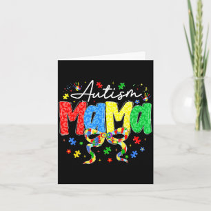 Tarjeta Orgullosa mamá de autismo conciencia para mamás