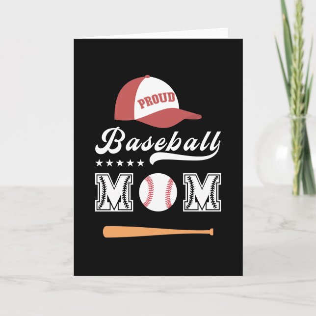 Tarjeta Orgullosa Mamá de Béisbol (Anverso)