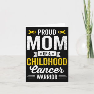 Tarjeta Orgullosa Mamá De Un Guerrero Del Cáncer Infantil