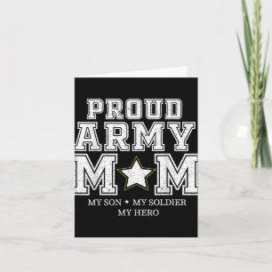 Tarjeta Orgullosa Mamá del Ejército Mi Hijo, Mi Soldado, M