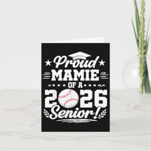 Tarjeta Orgullosa mamie de un graduado de béisbol de últim