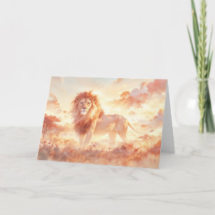 Tarjeta Orgullosa Manada de Leones de la Sabana