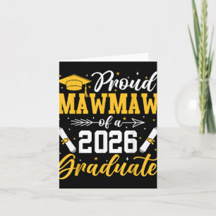 Tarjeta Orgullosa Mawmaw De Un Graduado De 2026 Senior Abu
