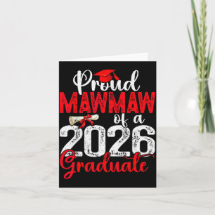 Tarjeta Orgullosa Mawmaw De Un Graduado De La Clase De 202