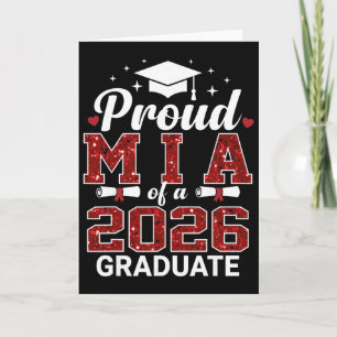 Tarjeta Orgullosa Mia De Una Graduación De 2026 Senior Gra
