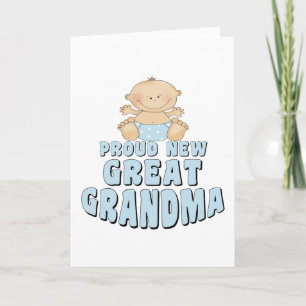 Tarjeta ORGULLOSA NUEVA Gran Abuela Camiseta