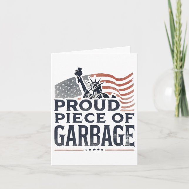 Tarjeta Orgullosa Obra De Garbyge Garge Para Trump (Anverso)