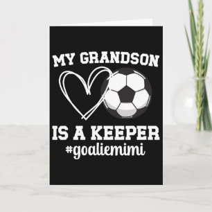 Tarjeta Orgullosa portera de fútbol Mimi de un portero de
