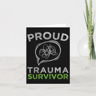 Tarjeta Orgullosa sobreviviente de trauma terapia de traum