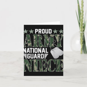 Tarjeta Orgullosa sobrina de la Guardia Nacional del Ejérc