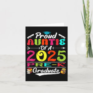 Tarjeta Orgullosa Tía De 2025 Pre-Graduación Preuniversita