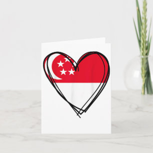 Tarjeta Orgullosa tía tía Chica de Singapur, papá mamá Sin
