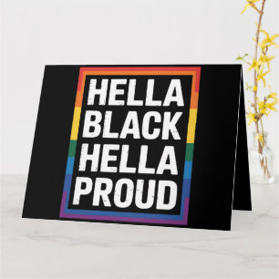 Tarjeta Orgullosamente Negro Orgullosamente Orgulloso Orgu