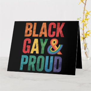 Tarjeta Orgullosamente negros gays y LGBTQ Queers negros