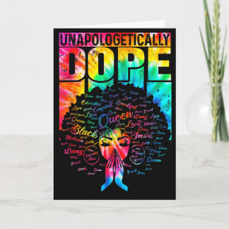 Tarjeta Orgullosamente Orgullo Negro Melanina Africana Tie