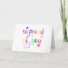 Tarjeta Orgullosas de ti, felicitaciones