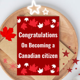 Tarjeta Orgullosas felicitaciones a nueva ciudadanía canad