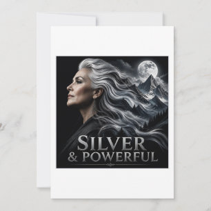 Tarjeta Orgullosas hermanas de plata y cabello gris podero