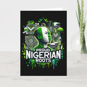Tarjeta Orgullosas raíces nigerianas Mes de la Historia Ne