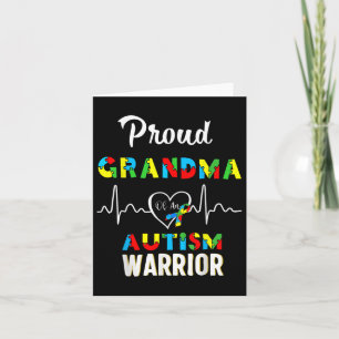 Tarjeta Orgulloso autismo Abuela Autismo Concordancia de c