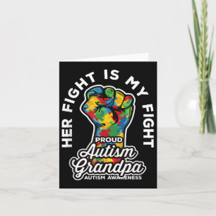Tarjeta Orgulloso Autismo Abuelo Su Lucha Es Mi Apoyo De L
