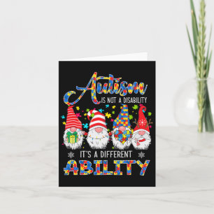Tarjeta Orgulloso autismo es una habilidad diferente tres