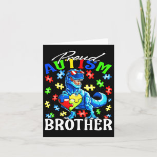 Tarjeta Orgulloso autismo Hermano Dinosaurio Autismo Conci