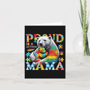 Tarjeta Orgulloso autismo que mamá tiene amor familia de c