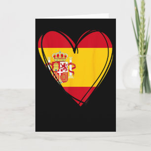 Tarjeta Orgulloso chico chica tía papá mamá España bandera