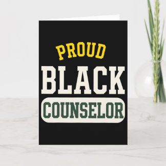 Tarjeta Orgulloso Consejero Negro Educado Motivado Melaniz