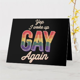 Tarjeta Orgulloso de despertar en el arcoíris del Orgullo 