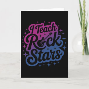 Tarjeta Orgulloso de enseñar a estrellas de rock Profesor 