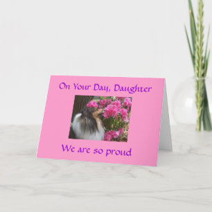TARJETA ORGULLOSO DE LA GRADUACIÓN DE LA HIJA