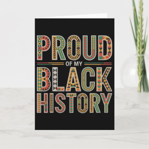 Tarjeta Orgulloso de mi mes de la historia negra vintage m
