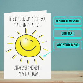 Tarjeta Orgulloso de quién te estás convirtiendo en cumple