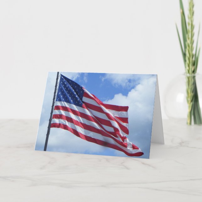 Tarjeta Orgulloso de ser estadounidense (Anverso)