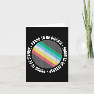 Tarjeta Orgulloso De Ser La Diversa Bandera Del Orgullo De