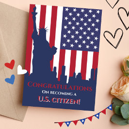 Tarjeta Orgulloso de ser un nuevo ciudadano norteamericano