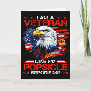 Tarjeta Orgulloso de ser un veterano como mi Psicle antes